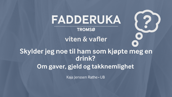 Illustrasjonsbilde for Viten & Vafler: Skylder jeg noe til ham som kjøpte meg en drink? Om gaver, gjeld og takknemlighet