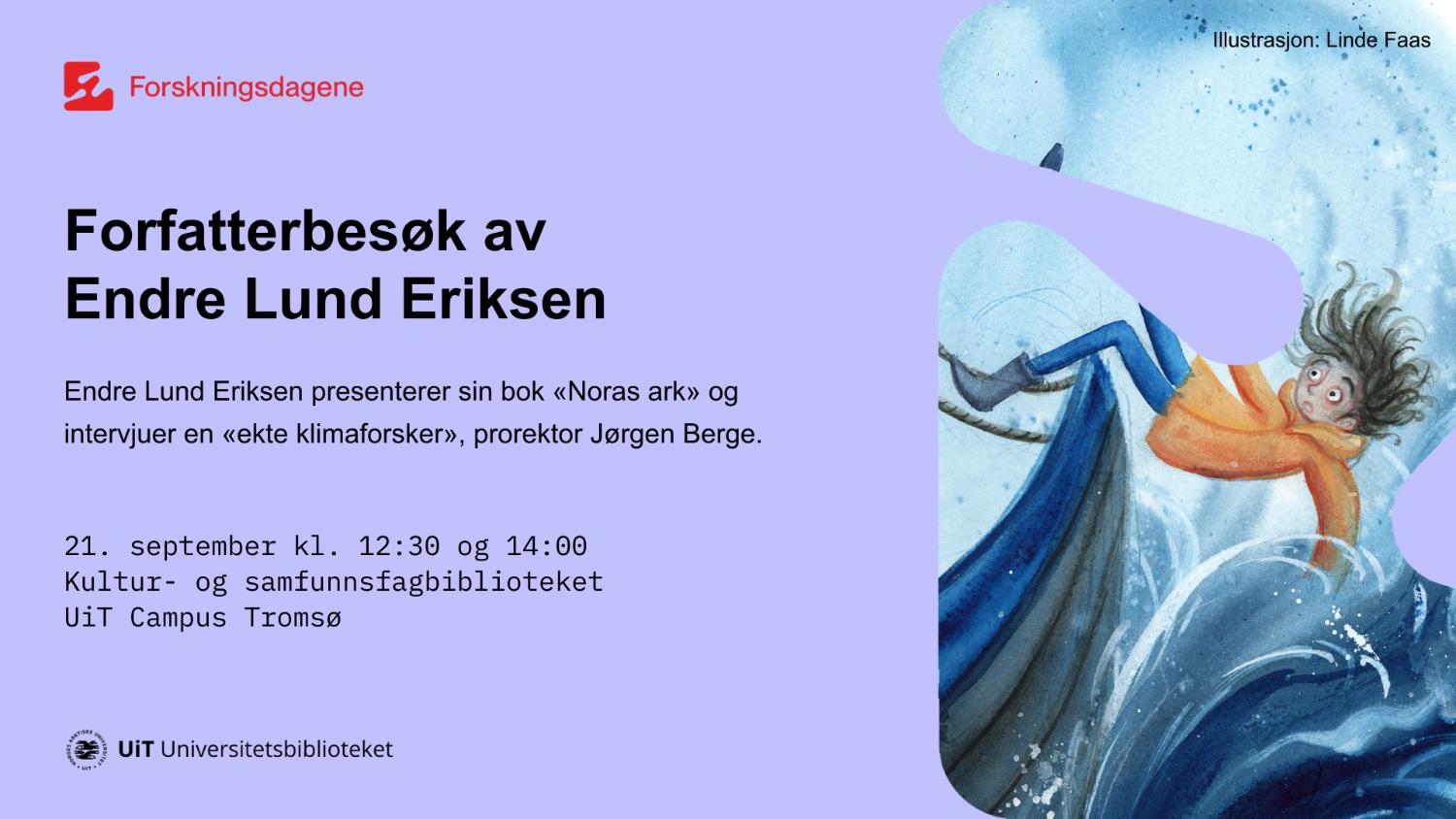 Illustrasjons-/bannerbilde for Noras ark - høytlesning og klimahistorie for hele familien