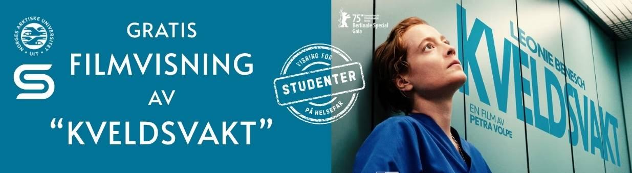 Illustrasjons-/bannerbilde for Gratis visning av filmen "Kveldsvakt" for studenter på Det helsevitenskapelige fakultet