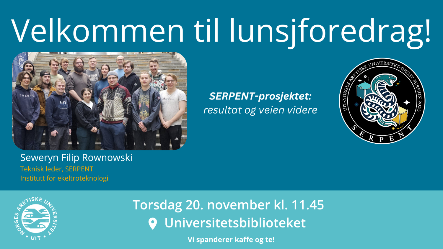 Illustrasjons-/bannerbilde for Lunsjforedrag: SERPENT-prosjektet