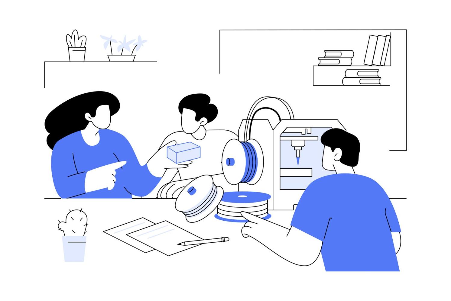 Illustrasjons-/bannerbilde for BIP-kurs om tingenes internett og 3D-printing 3. utgave  / BIP Course on The Internet of Things and 3D Printing III Edition 