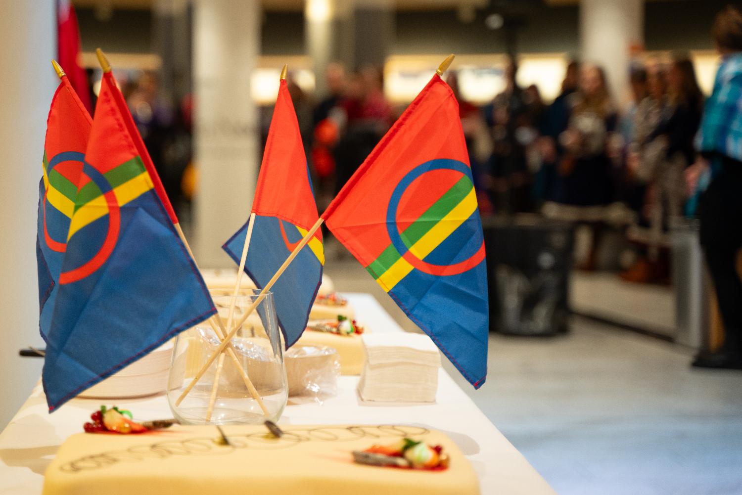 Illustrasjons-/bannerbilde for Bures boahtin S&aacute;mi &aacute;lbmotbeaivvi &aacute;vvudeapm&aacute;i Solhallenis