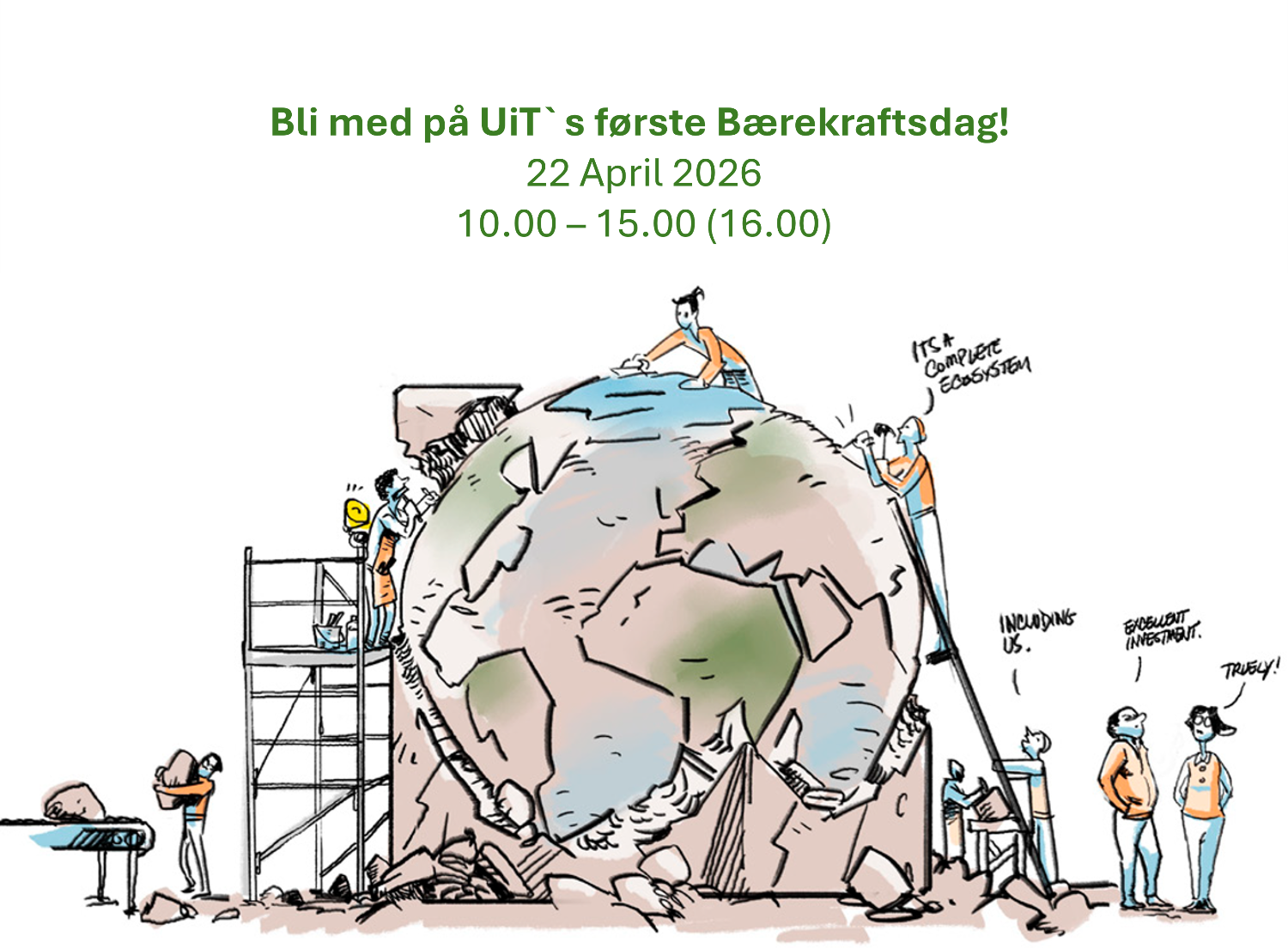 Illustrasjons-/bannerbilde for UiT`s 1. B&aelig;rekraftsdag