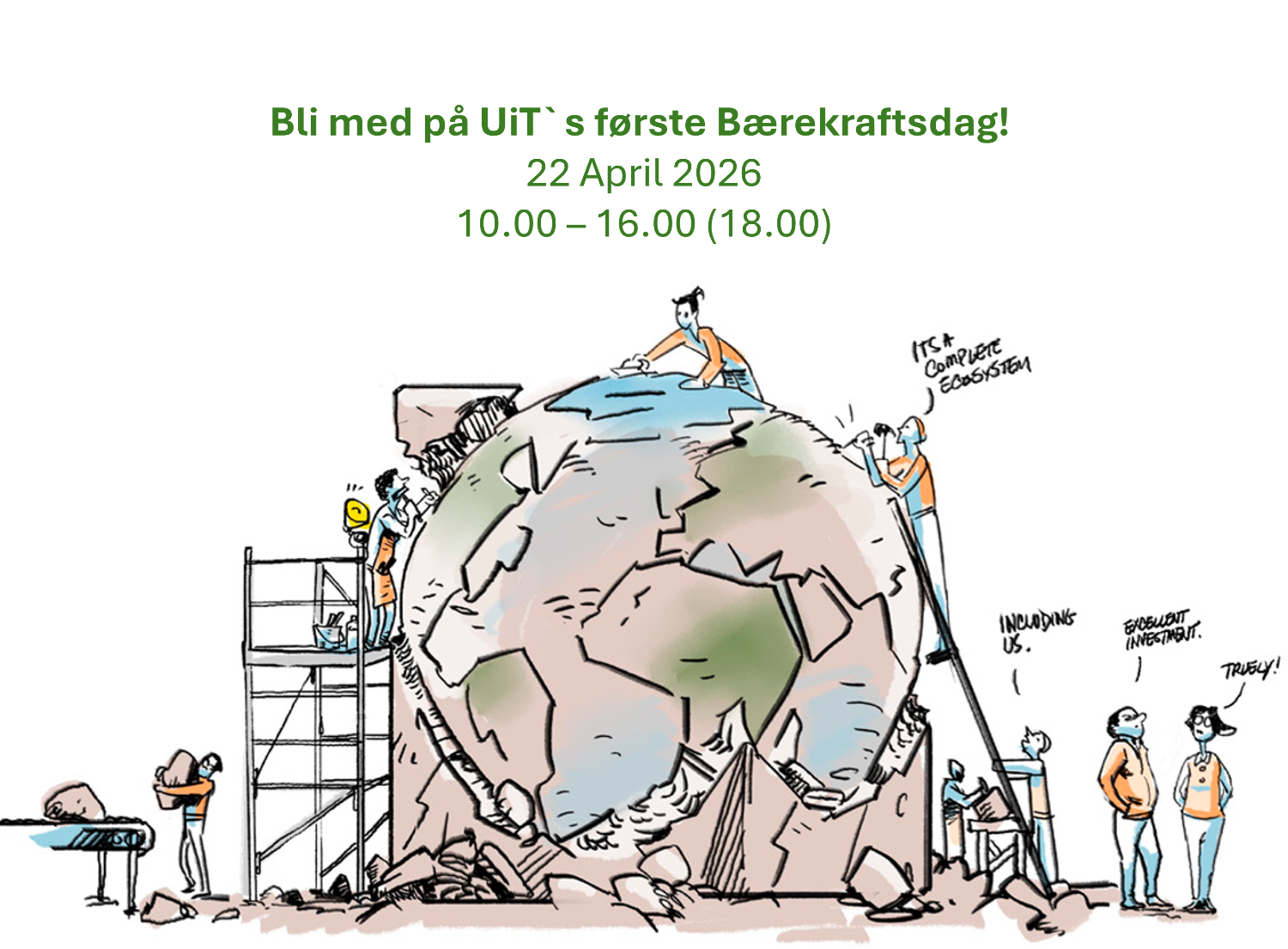 Illustrasjons-/bannerbilde for UiTs 1. Bærekraftsdag