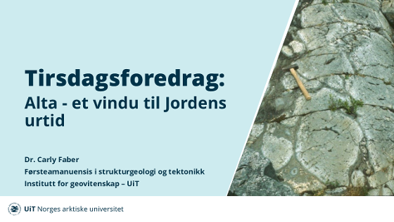 Illustrasjonsbilde for Tirsdagsforedrag på Mikkeli Live: Alta - et vindu til Jordens urtid