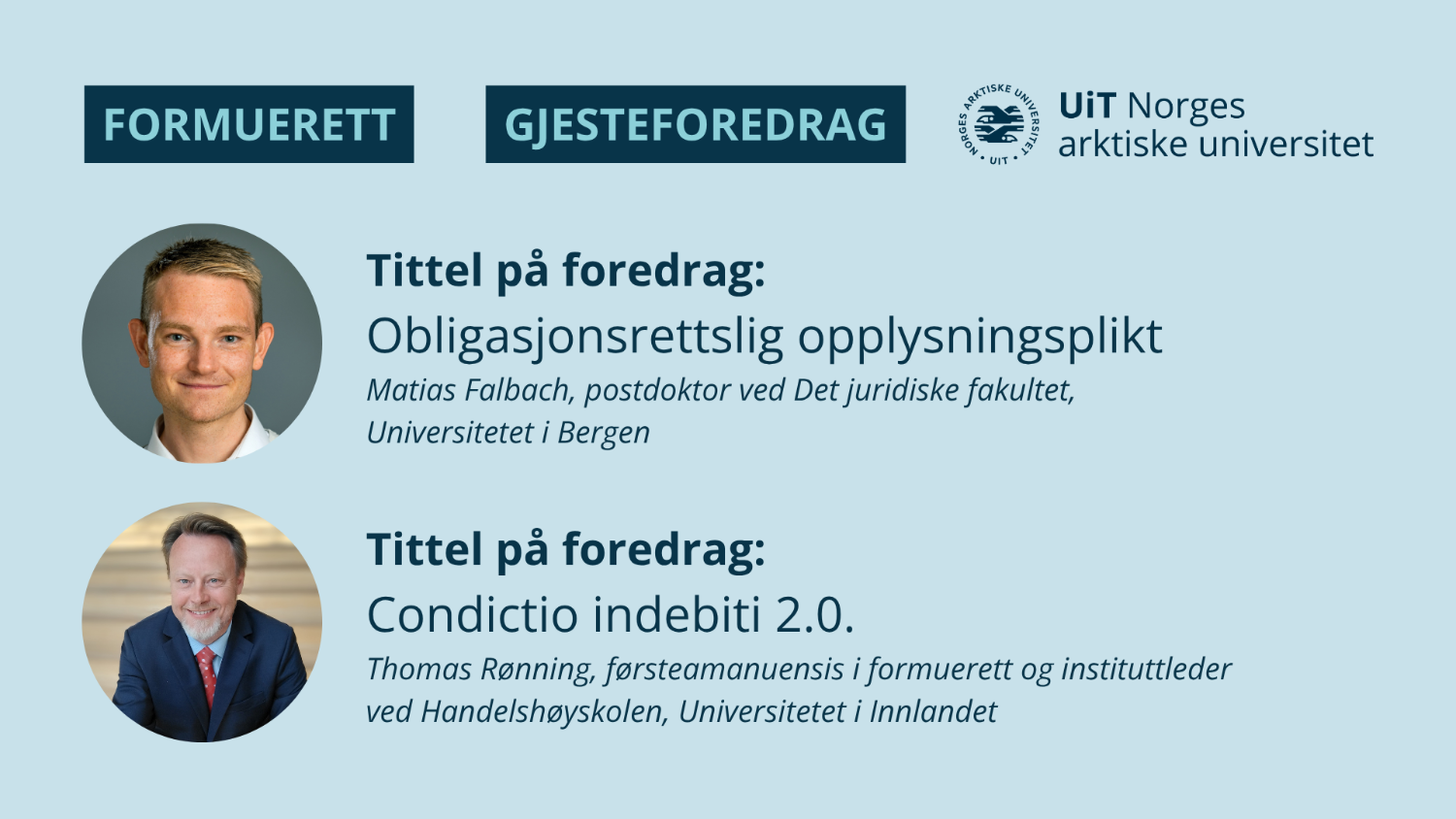 Illustrasjons-/bannerbilde for Gjesteforedrag innen formuerett med Matias Falbach og Thomas R&oslash;nning